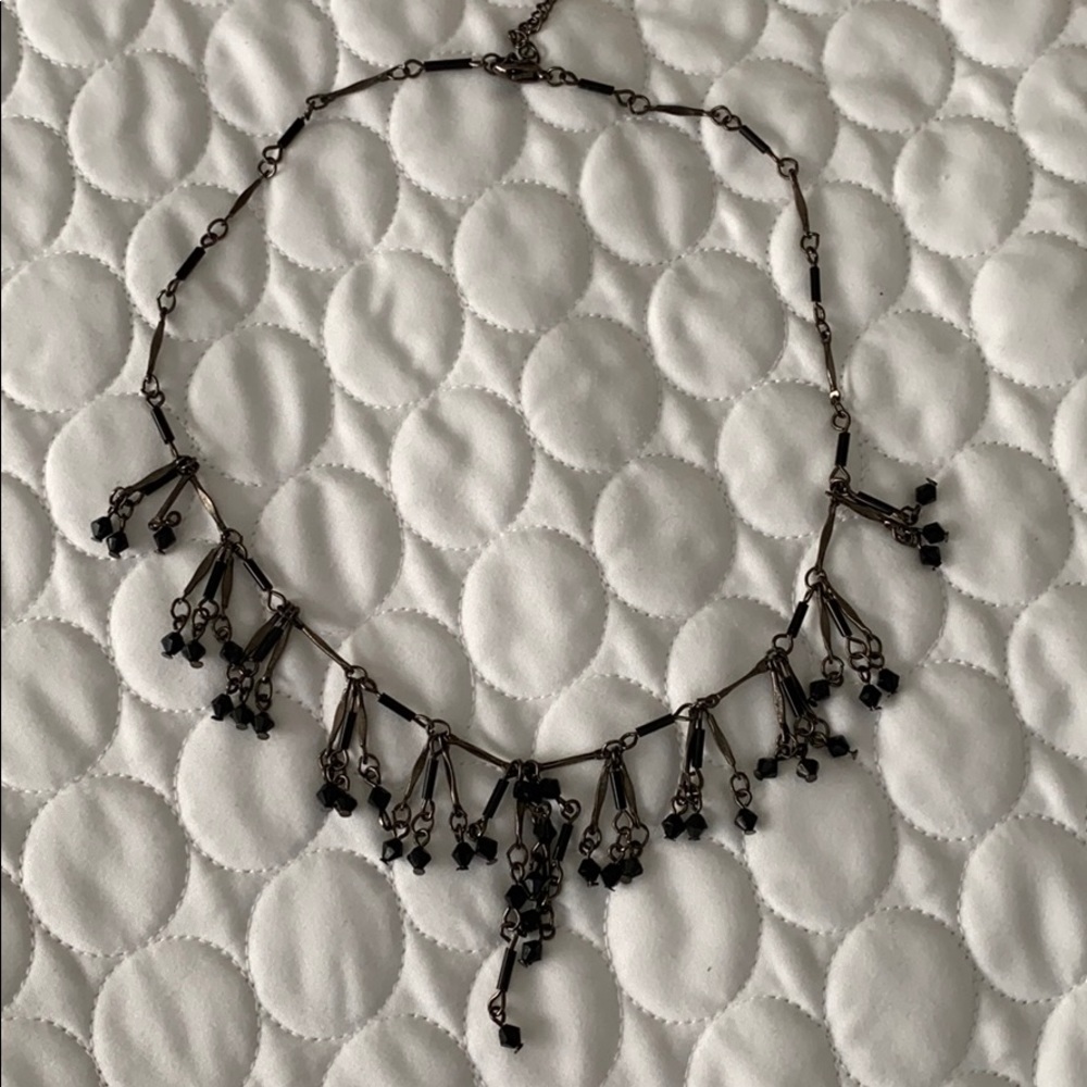 Women Black choker beads necklace